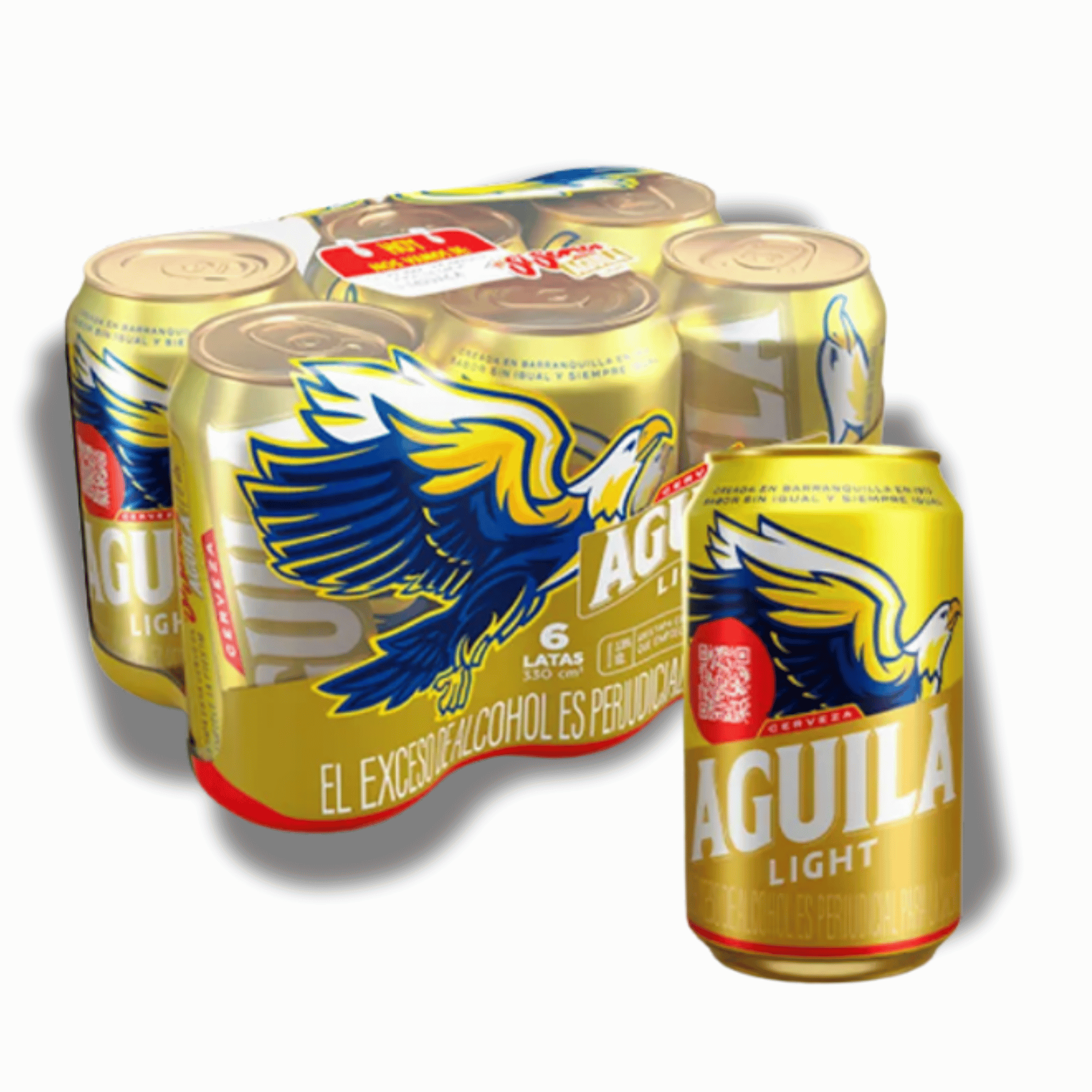 Sixpack Cerveza Águila Light lata 330ml
